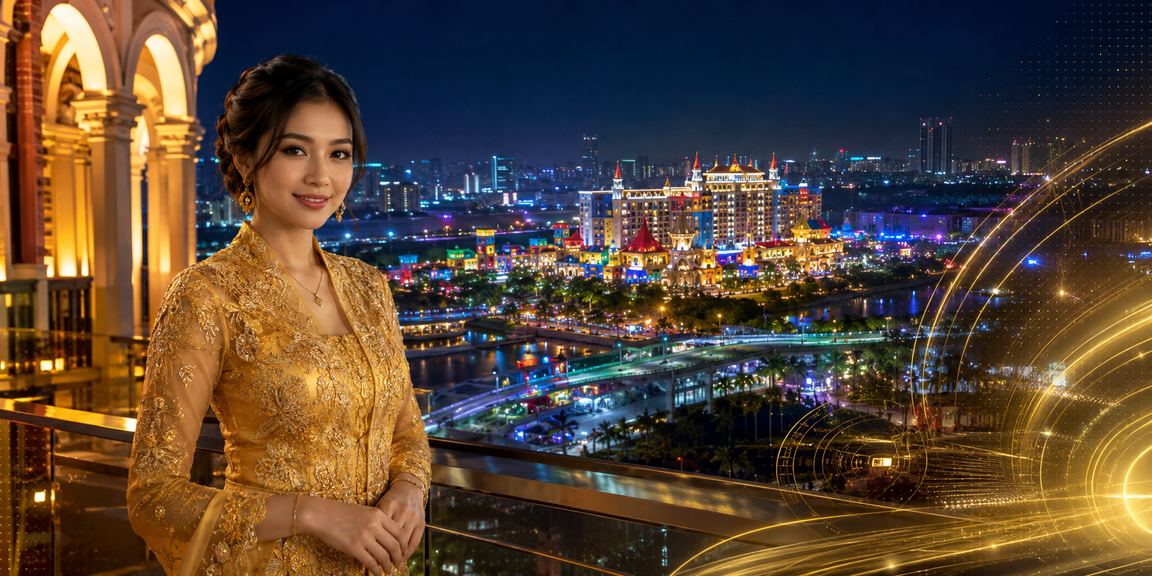 Wanita Malaysia berpakaian kebaya menggunakan platform pertaruhan pcm99 melalui peranti mudah alih